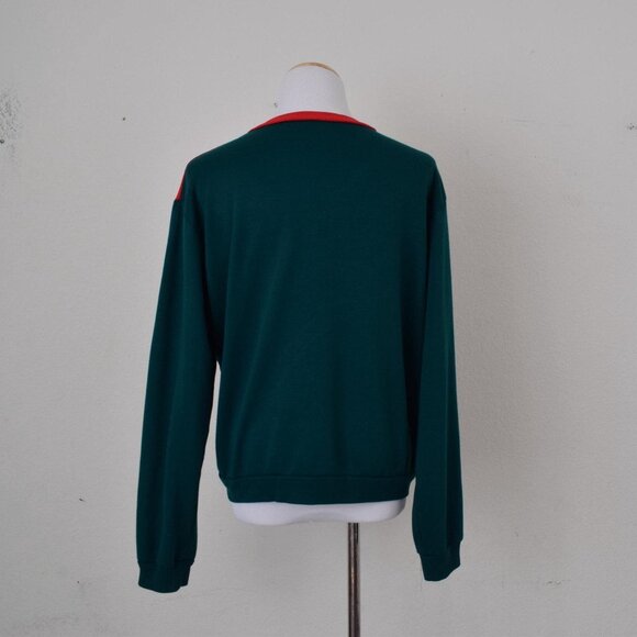 Vintage 80s Red and Green Christmas Sweatshirt - Picture 4 of 10